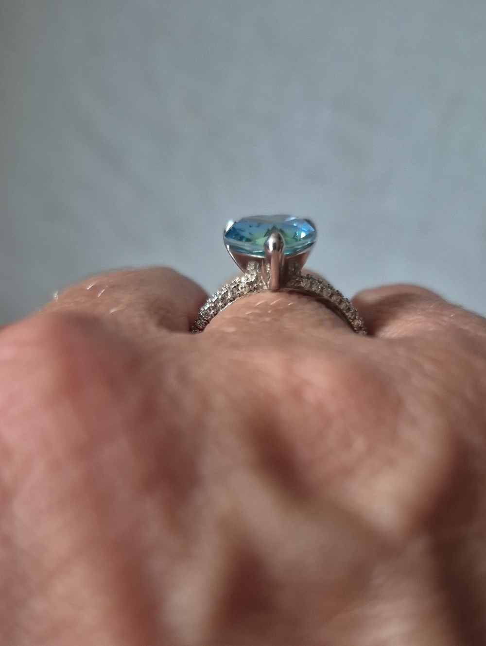 STERLING TURQUOISE HEART RING - Picture 3 of 6